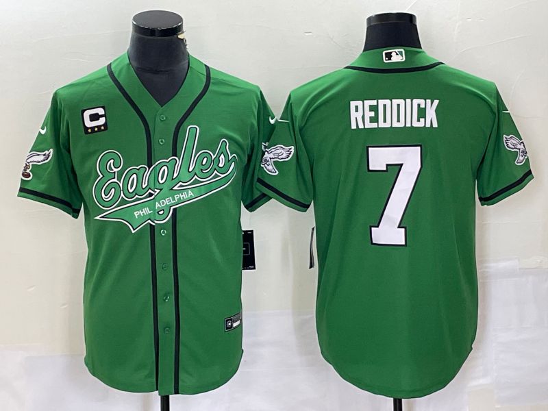 Men Philadelphia Eagles #7 Reddick Green Co Branding Game NFL Jersey style 2->philadelphia eagles->NFL Jersey